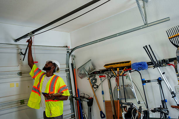 Professional Garage Door Panel Replacement technician working in Dulce, NM